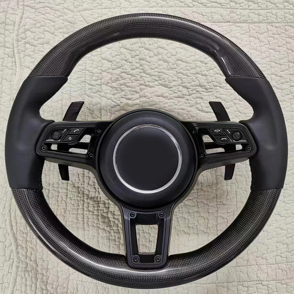 

Suitable For Carbon Fiber Steering Wheel Porsche Cayenne 911 Panamera 718 Steering Wheel Carbon Fiber Customization
