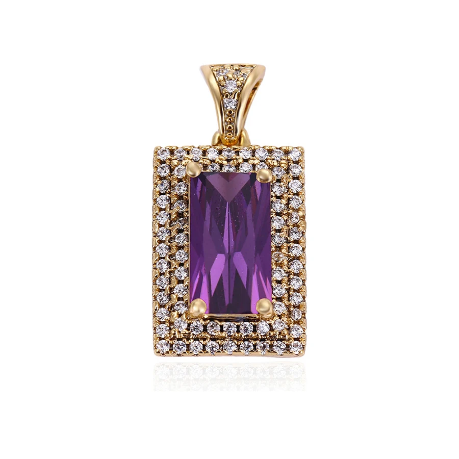

32895 xuping Gold zirconia diamond pendant necklace with wholesale price