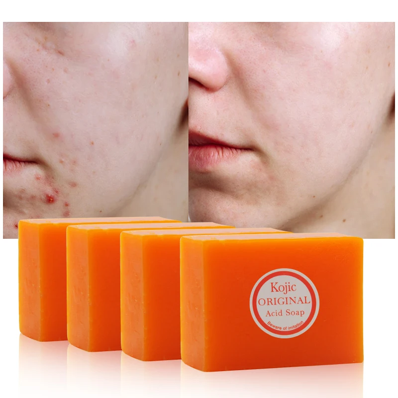 

IN STOCK DAAO Private Label Wholesale Natural Handmade Whitening Clean Soap Body Face Kojic Acid San Bath Toilet Soap, Orange