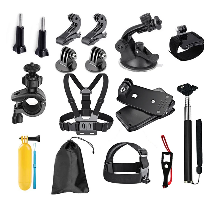 

2020 custom Gopro Accessories Kit For Gopro Hero 8 7 Black 5 xiaomi yi 4K Go Pro, Black,welcome oem/odm