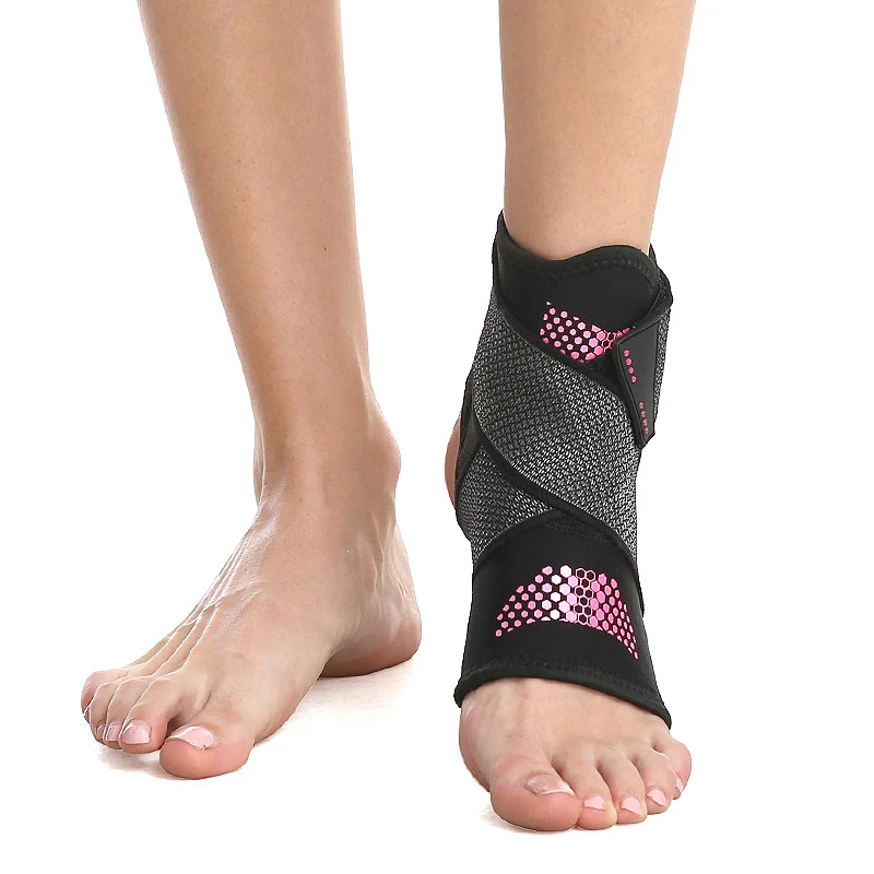 

Factory price popular Fitness Ankle Support Brace Adjustable Elastic Ankle Wrap, Pink,blue,gray