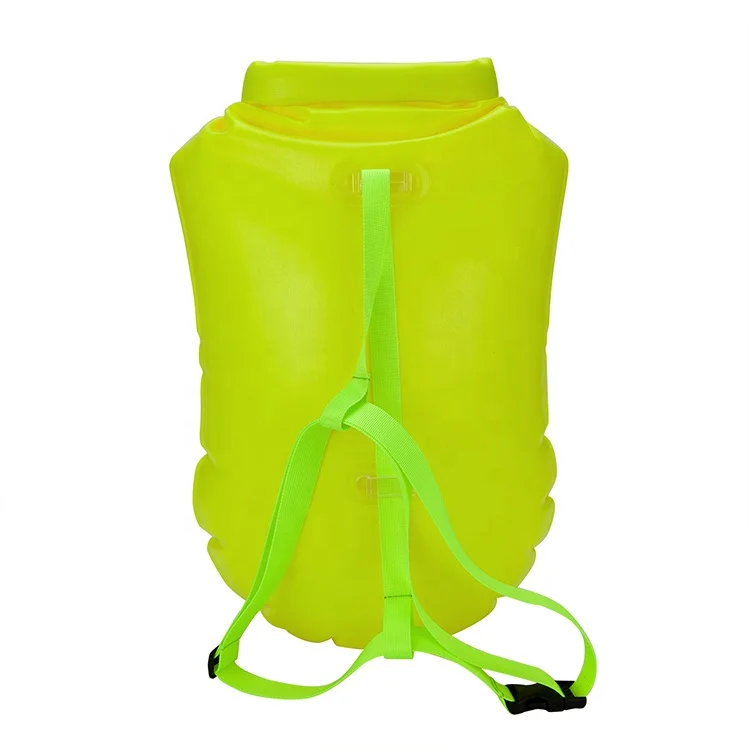 

High quality water sports swimming waterproof dry bag inflatable floating buoy, Orange,green