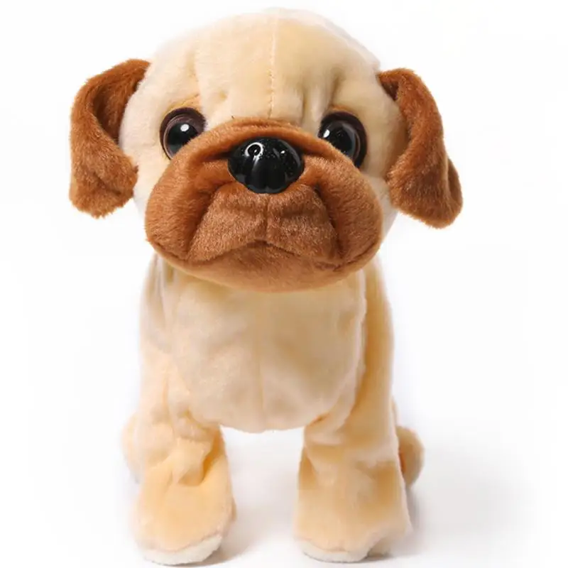 factory wholesale Children's electric toy simulation plush dog walking forward light up toys for kids gifts juguetes