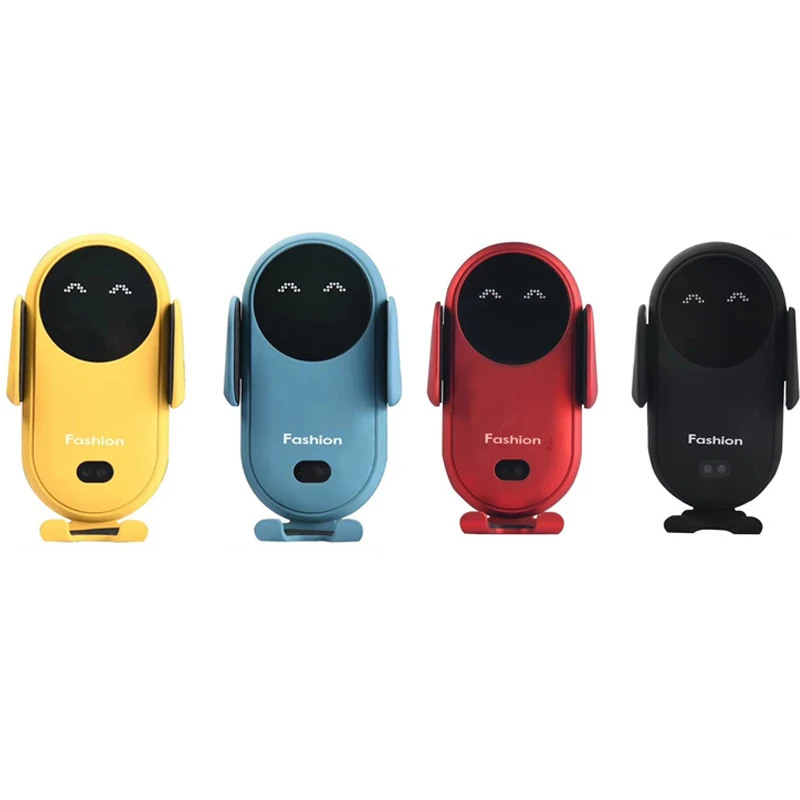 

S11 auto sensor Infrared Car Mobile Phone Holder 10W Fast Qi mount s11 car wireless charger for iphone Samsung, As picture