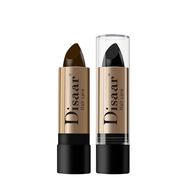 

Disposable Hair Black Color 10g Lipstick Shape Natural Plant Hair Dye Hair Color Modify Cream Stick