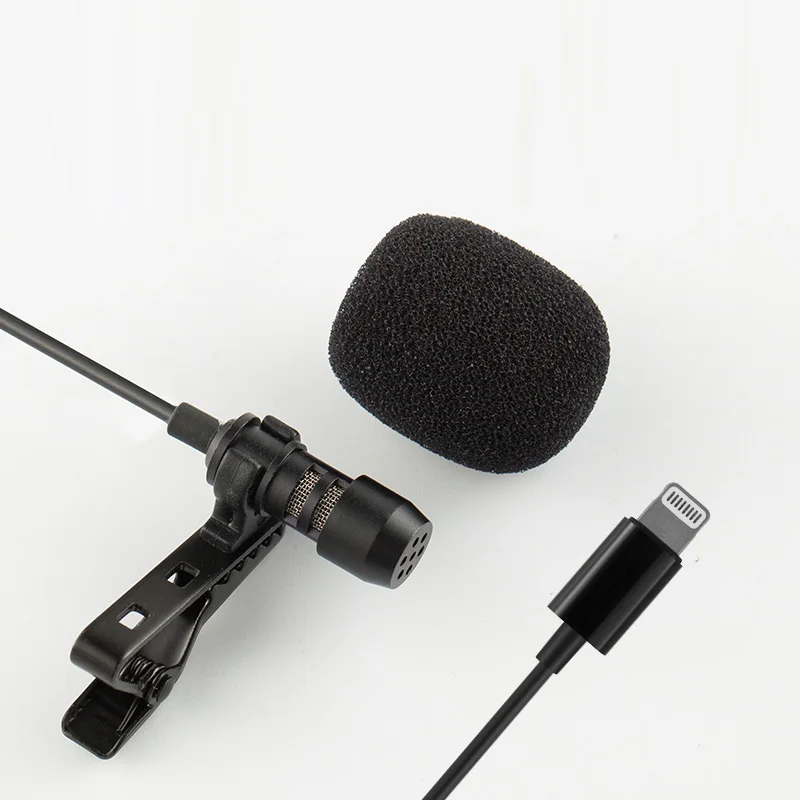 

Hot Selling 3.5MM Wired Clip on Microphone Mini Singing Recording Small Microphone Smart Compatible with Multiple Devices, Black