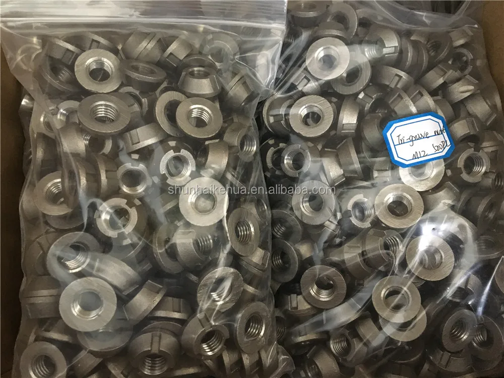 Customized M6 M8 M10 M12 Anti Theft Taper Proof Tri Groove Nuts