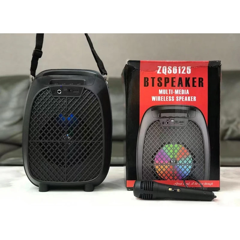 

6125 New Boombox ZQS 6.5 Inch Speaker Small TWS Stereo Speaker With Colorful Lights