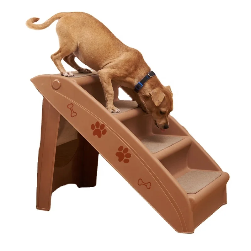 

TSKS Folding 4 layers Dogs Stair Steps Increased Nonslip Surface Climbing Ladder Pet Ladder Ramp Bed