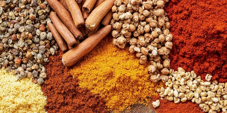 Spice rack with various umami seasonings