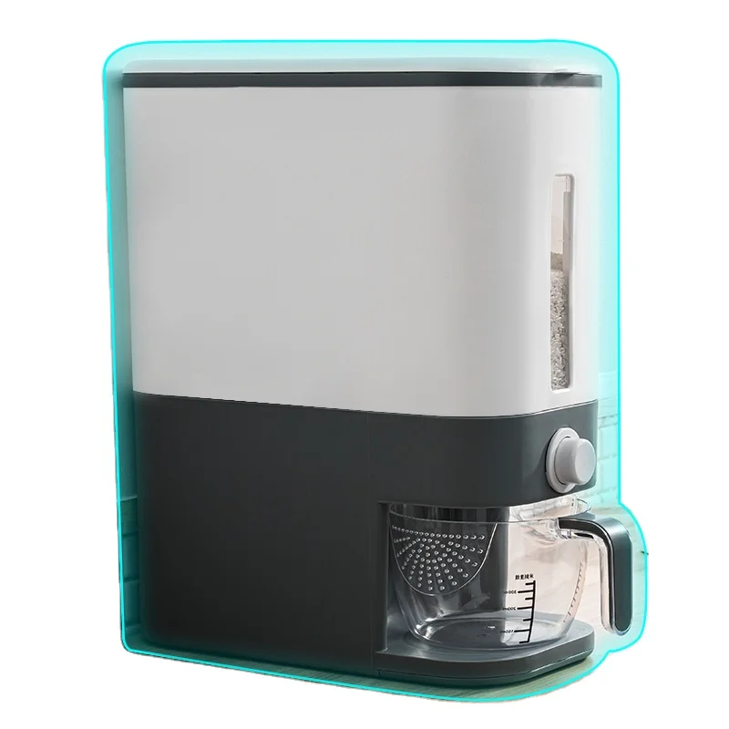 

Wholesale PP plastic dry grain storage containers waterproof insect proof rice machine, White+blue white+grey