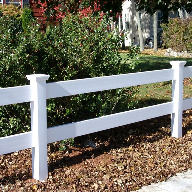 

Hot Sale 3 Rails PVC Horse Fence (Strong UV Protection), White or tan