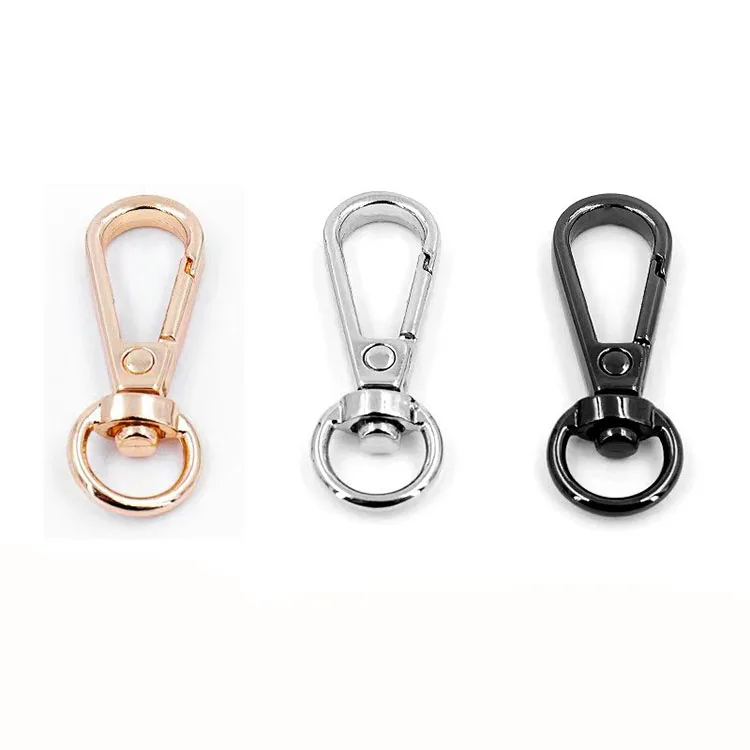 

Hardware Accessories Swivel Metal Snap Hook Buckle Metal Carabiner Black Handbags Claps Snap Hooks For Bag