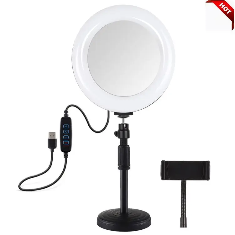 

PULUZ 7.9 inch RGB Dimmable Dual Color LED Curved Light Ring Vlogging Selfie Photography Video Lights makeup Mirror Light