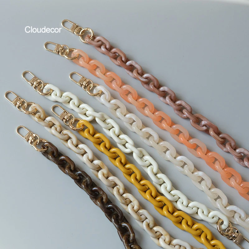 

Orange Acrylic Bag Strap Wholesale Resin Cross Body Bags Accessories Chain Ladies Chain Shoulder Bag Phone Chain