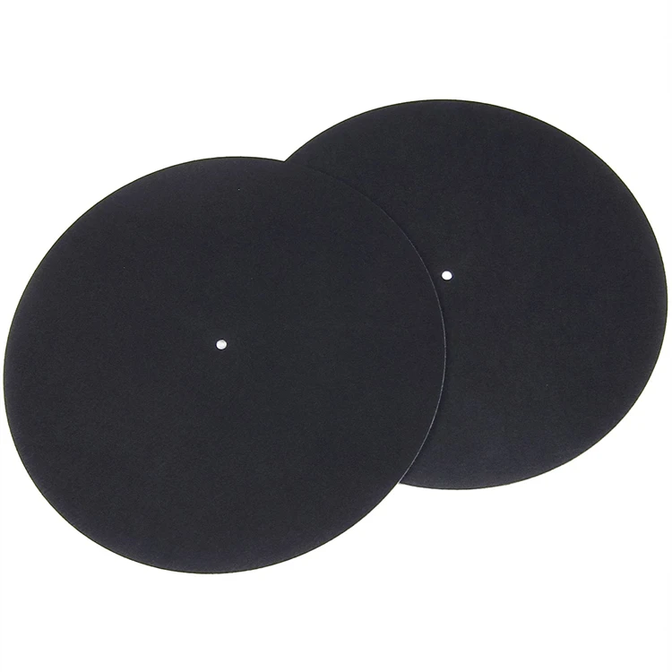 

Wholesale Custom Printed Round Felt Turntable Slipmat for vinyl record player, Grey/white/black