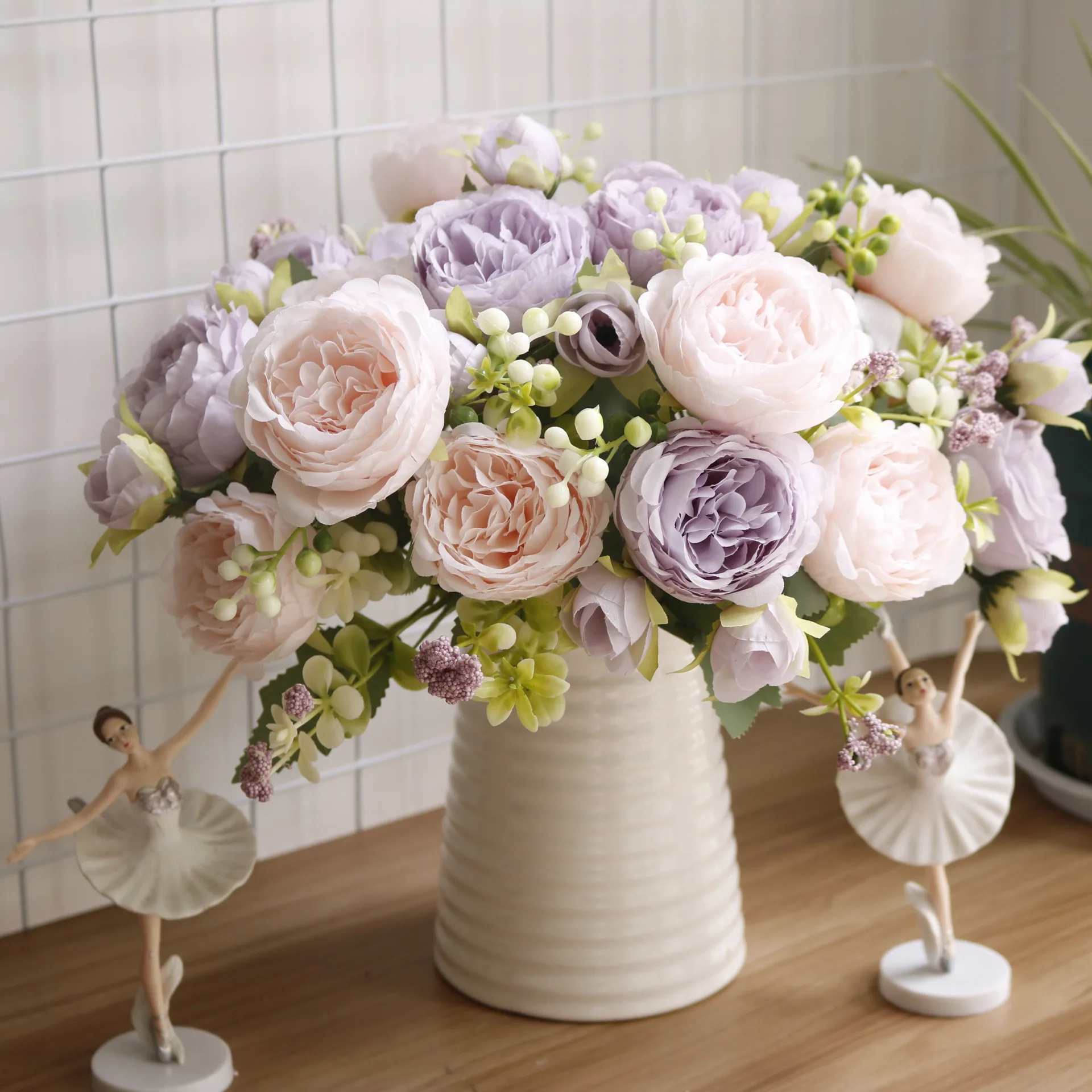 Lifelike pink peony silk flower bulk fake peonies flowers artificial decorative wedding centerpieces table decorations