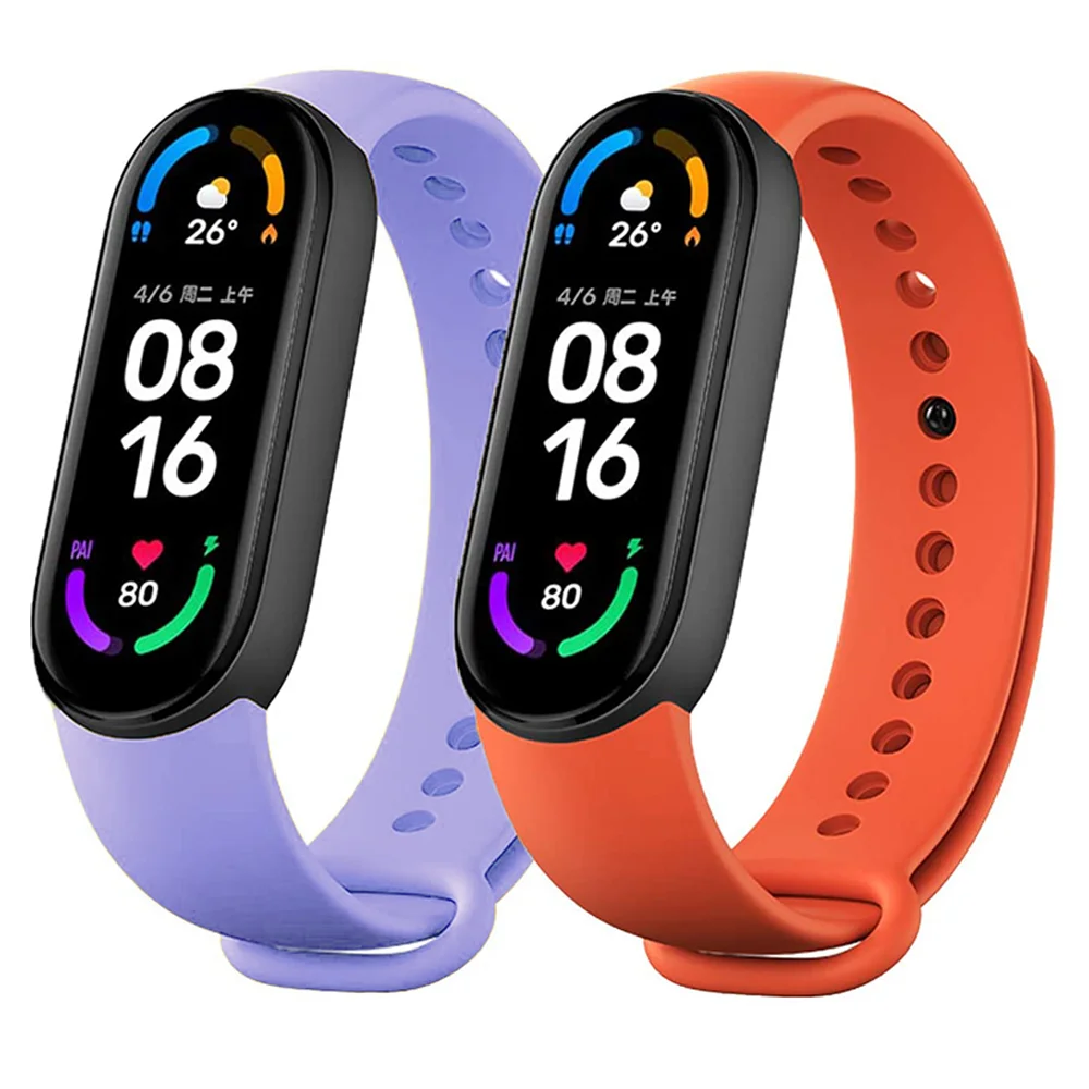 

Belden Wrist Strap For Xiaomi Mi Band 5 4 3 Smart Watch Wristband Fashion Silicone mi band 6 strap, Multi colors