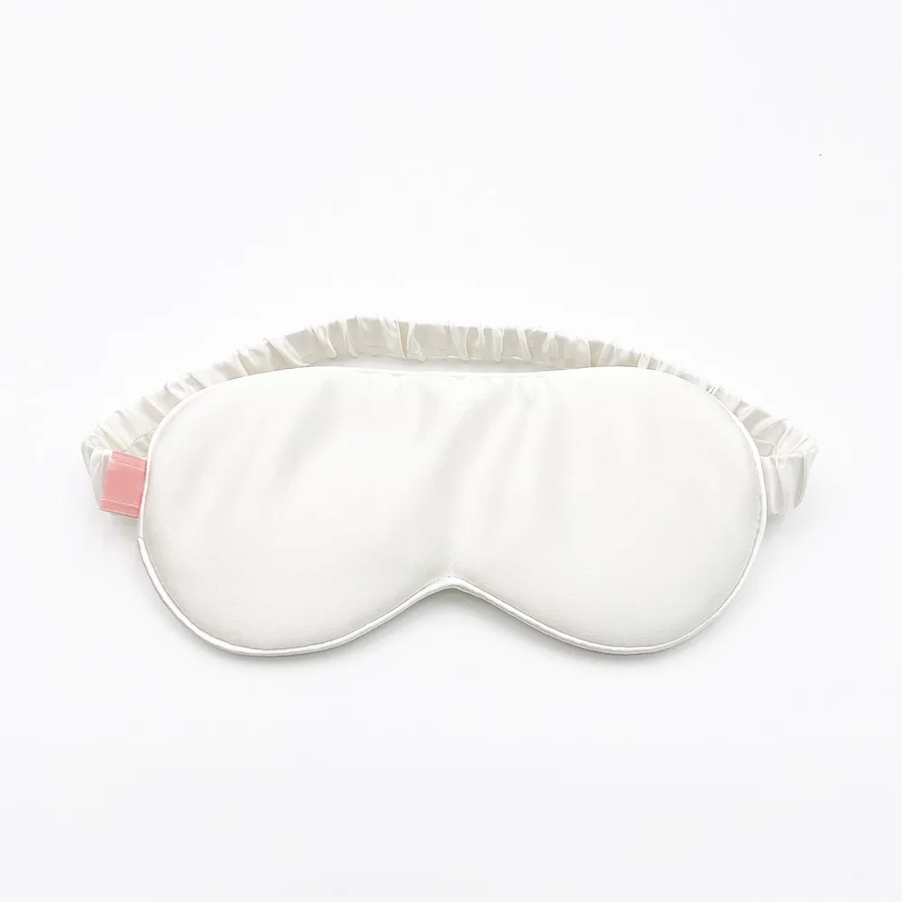 

RTS Luxury Adjustable 100% Pure Mulbery Silk Eye Mask for Sleep and Nap, White