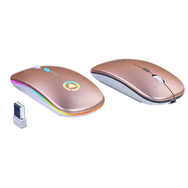 

Mause Optico Inalambricos Recargable Para Celular Computer RGB Mause Optical Pink USB Gaming Wireless Kabellose Mause Gamers