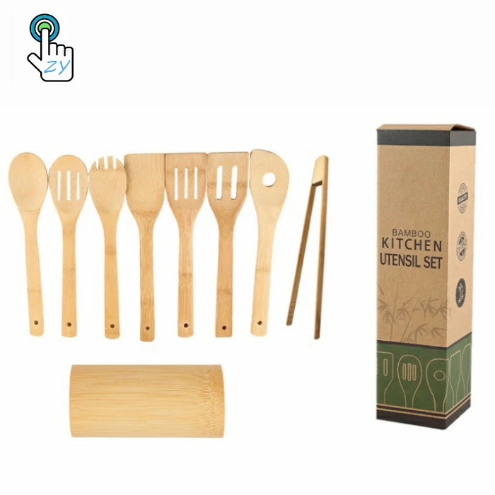 

Wooden Kitchen Accessories Set Utensil 6 Piece Bamboo Cooking Utensils