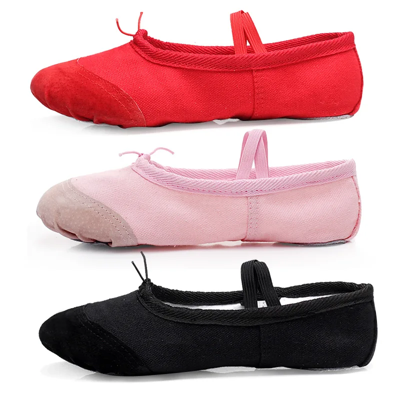 

Wholesale Good Quality Cotton Ballet Shoe Dance Shoes Soft Girl Dancing Canvas Ballet Shoes