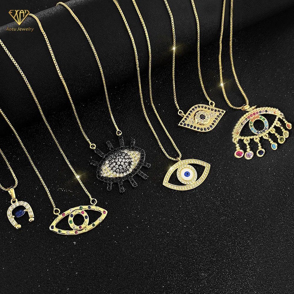 

fashion plated gold jewelry 18K eye bling diamond white gold necklace for women