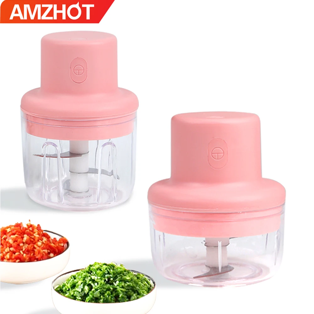 

B97-0088 250ML 100ML Garlic Crusher USB Charging Food Slicer Portable Kitchen Accessories Gadgets Mini Electric Garlic Chopper