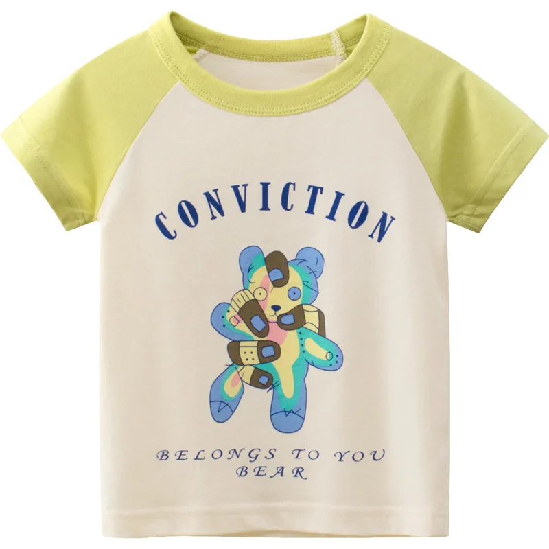 

premium cotton chilren's t-shirt custom design cartoon girls and boys t-shirt kids