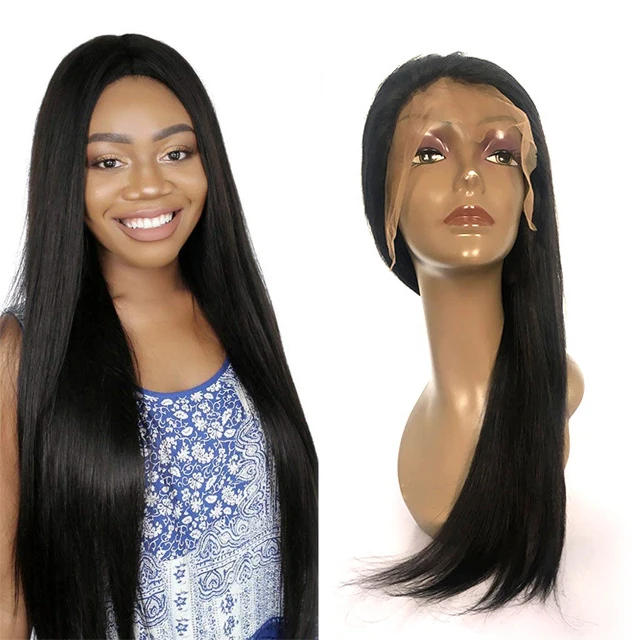 

China Supplier 10A Grade Brazilian Virgin Human Hair Lace Front Wig Real Brazilian Straight Hair Swiss Lace Wigs With Baby Hair