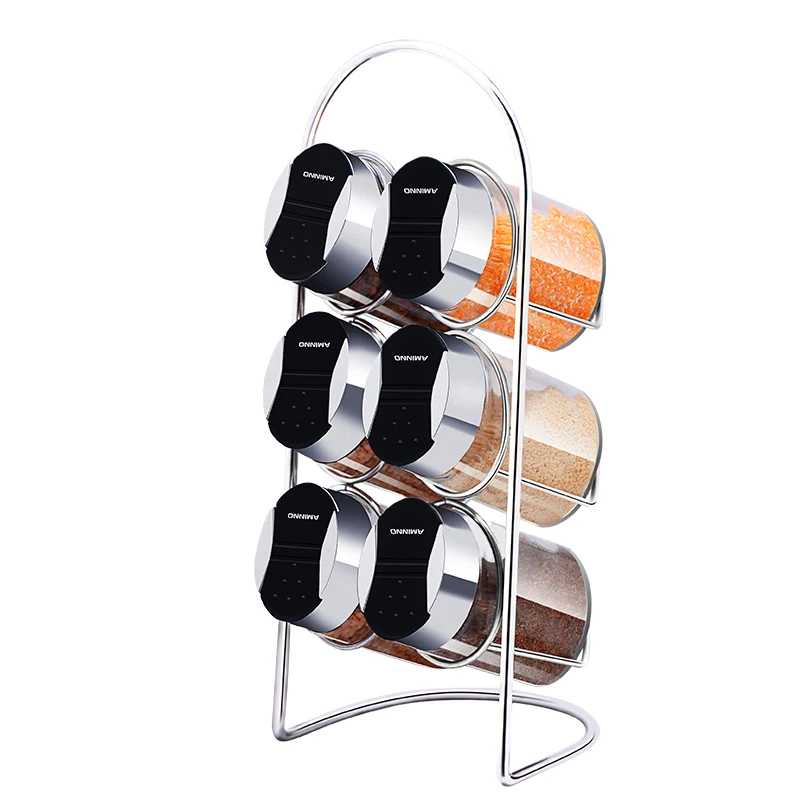 

Wholesale Creative Seasoning Bottle Revolving Spice Stand Set Cruet Set