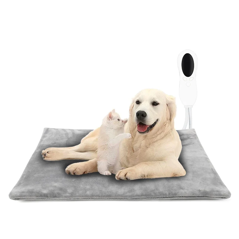 

Pet Heating Pad with Auto Shut Off Electric Pet Heated Bed Mat for Cats and Dogs Temperature Adjustable Pet safe heat pad