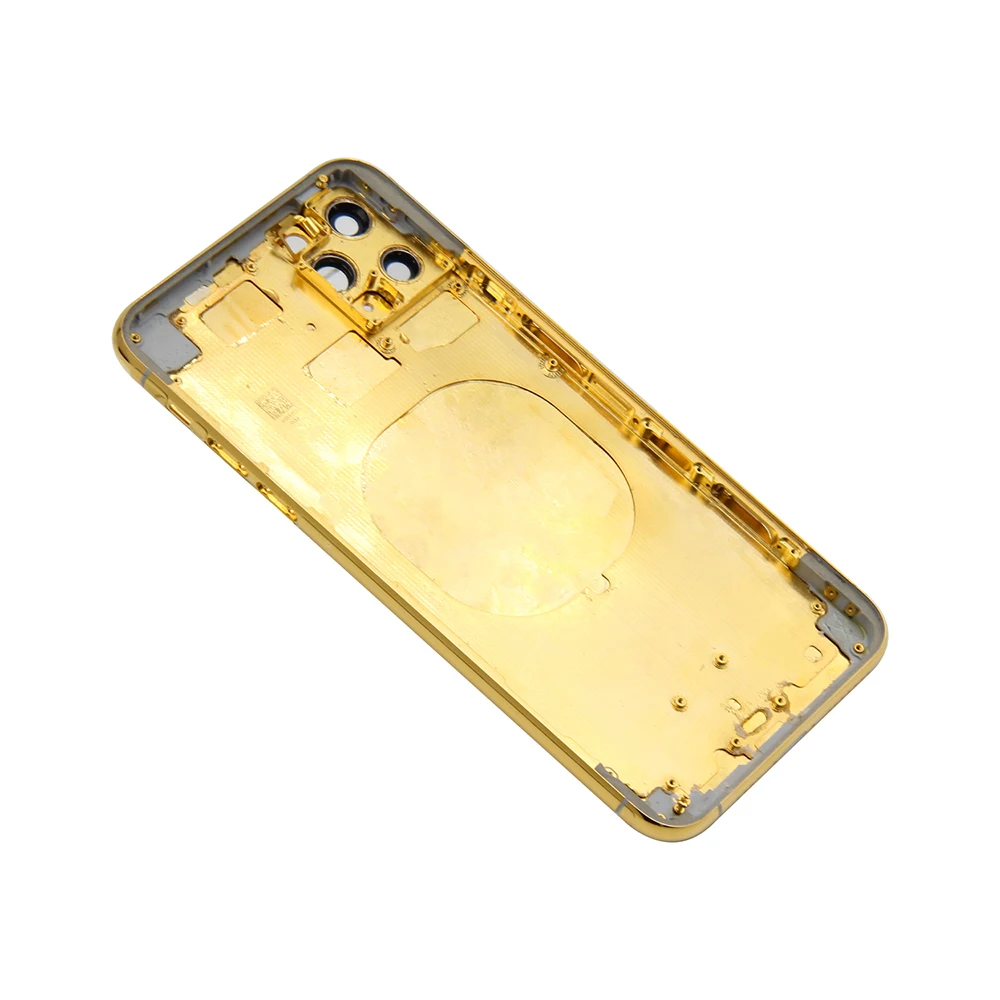 For Iphone 11 Pro Max 24k Gold Plated Housing Replacement Cover For Apple Phone Back Cover Luxury Unique Customized Design Buy 24kt Gold Housing For Iphone 11 Pro Pro Max Replacement Housing