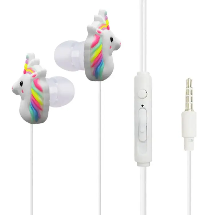 

Practical Wired Stereo Mic Volume Control Cartoon Earphone, Multi