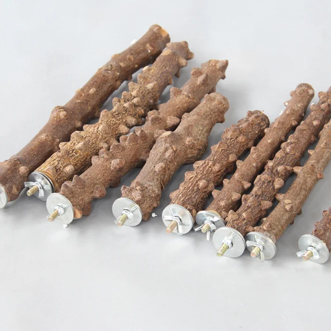 

Natural Prickly Pepper Wood Grinding Claw Rod Perch Rod Parrot Bird Standing Rod Cage Accessories