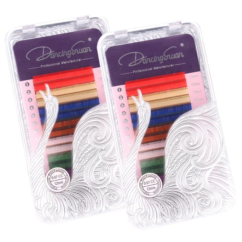 

Volume Colorful Eyelash Extension D Curl Private Label Color Individual Eyelashes Makeup