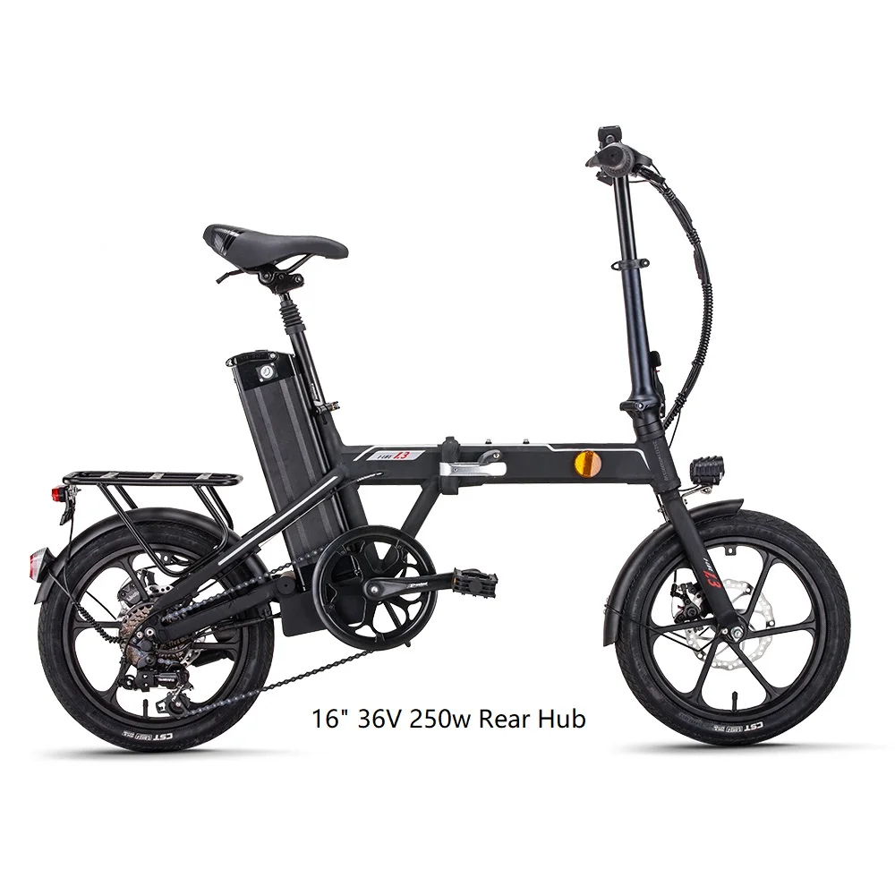 

Small E bike iLife 1.0 Folding electric bicycle suitable for load into vehicle 16 inch foldable eletric city bike for lady, Black ...customizable