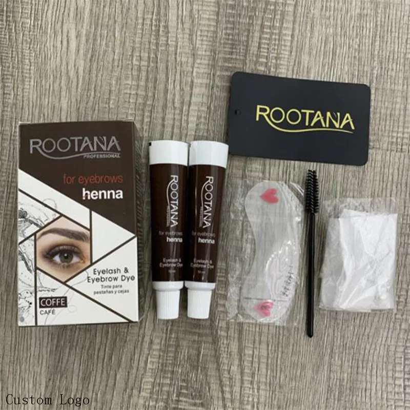 

High quality black brown coffee color eyebrow dye private label tattoo Cream eye brow eyelash eyebrow tint