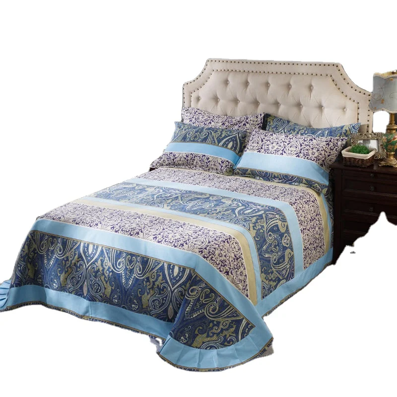 

Vintage Style Paisley Printed Egyptian Cotton Flat Sheet Sets
