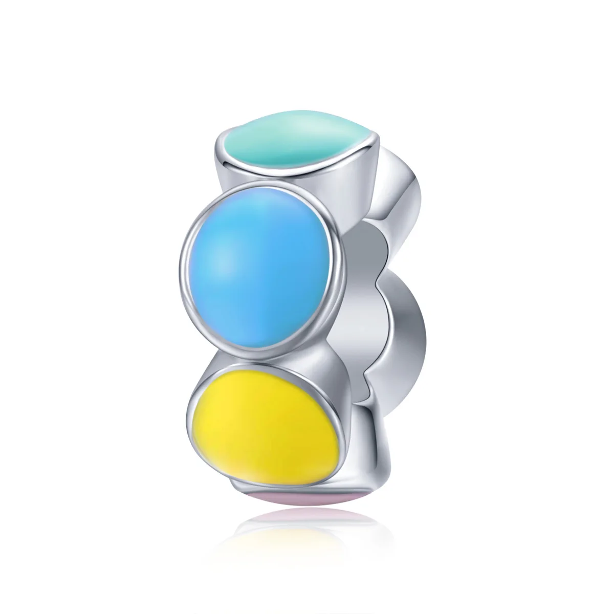 

colorful rainbow charm fit bracelet 925 silver jewelry
