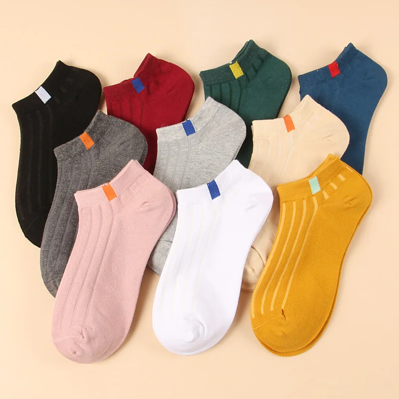 

Wholesale high-end colorful ankle length socks custom logo women short socks for lady