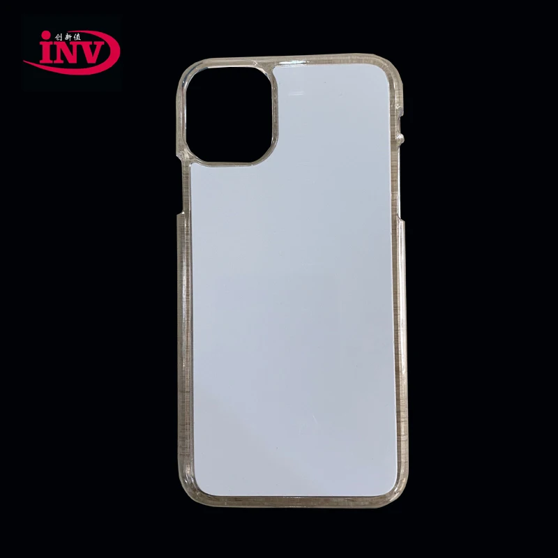 

clear color 2d pc sublimation phone case for iphone 11, White