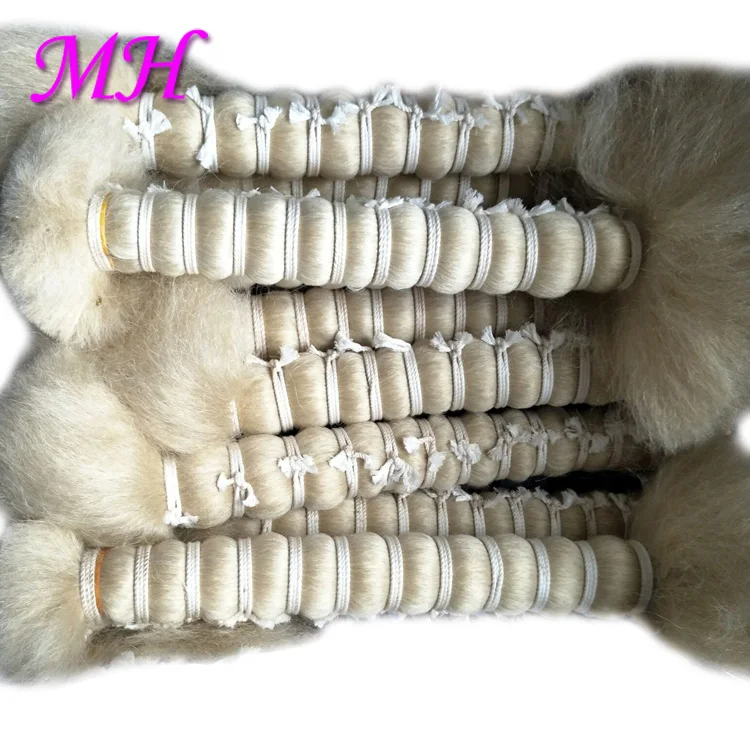 

Washed Black\ White\ Grey\ Yak Belly Hair for wig washed Yak hair bulk