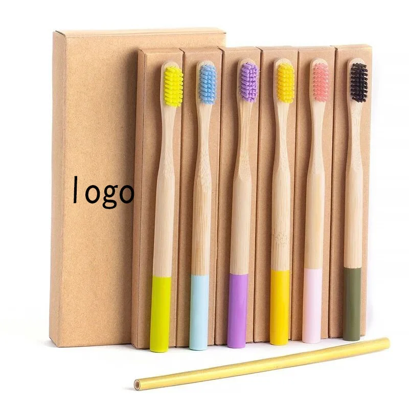 

Wholesale eco friendly bamboo charcoal wave bristles wooden bamboo toothbrush