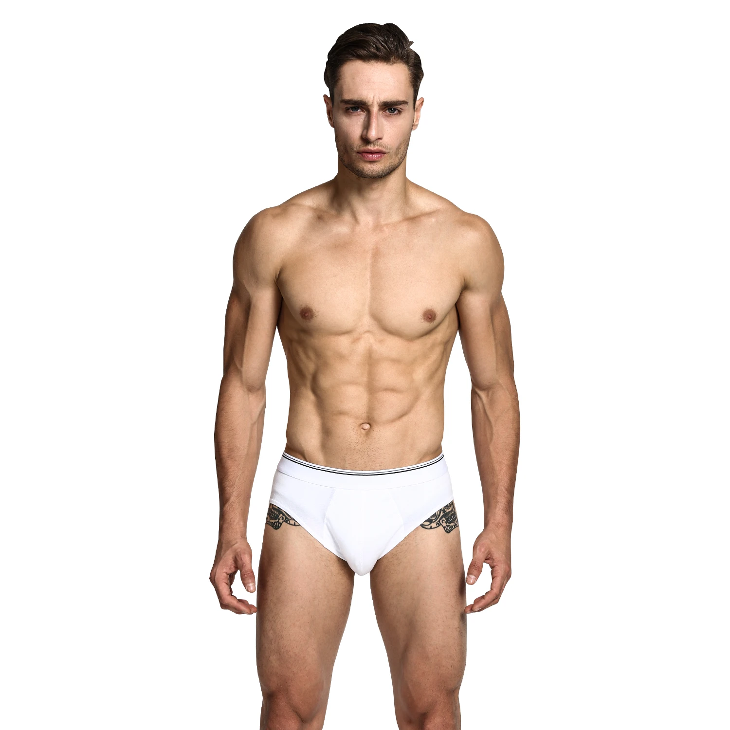 

RTS solid color men breathable boxers and underwear 100% cotton briefs