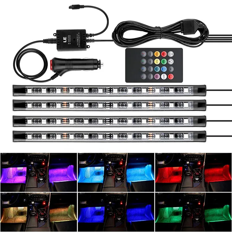 Colors optional car led strip light atmosphere silicone interior lighting automotive decorative inside lamp with 12V 5050SMD