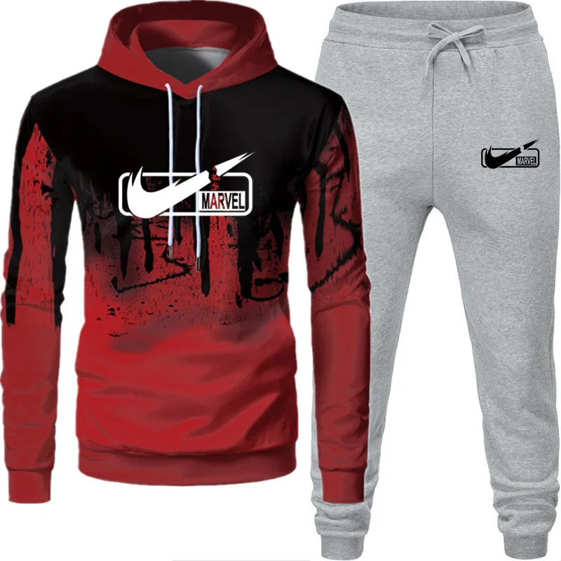 

men's clothing men's hoodies & sweatshirts sports leisure sweater suits Sportswear Sets two piece casual fashion splash Clothes