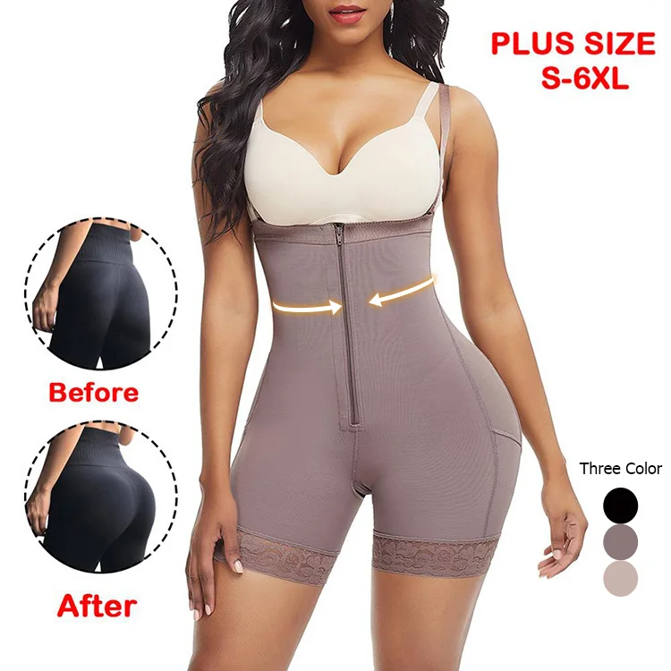 

High Quality Lace High Waist Tummy Control Thigh Plasticity Butt Lifter Waist Trainers Body Shaper Slimmiming, As picture show