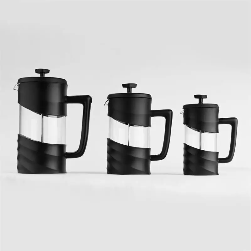 

Hot Sale 350ml High Boroilicate Glass Brew Coffee 304 Food Grade Stainless Steel French Press Coffee Maker