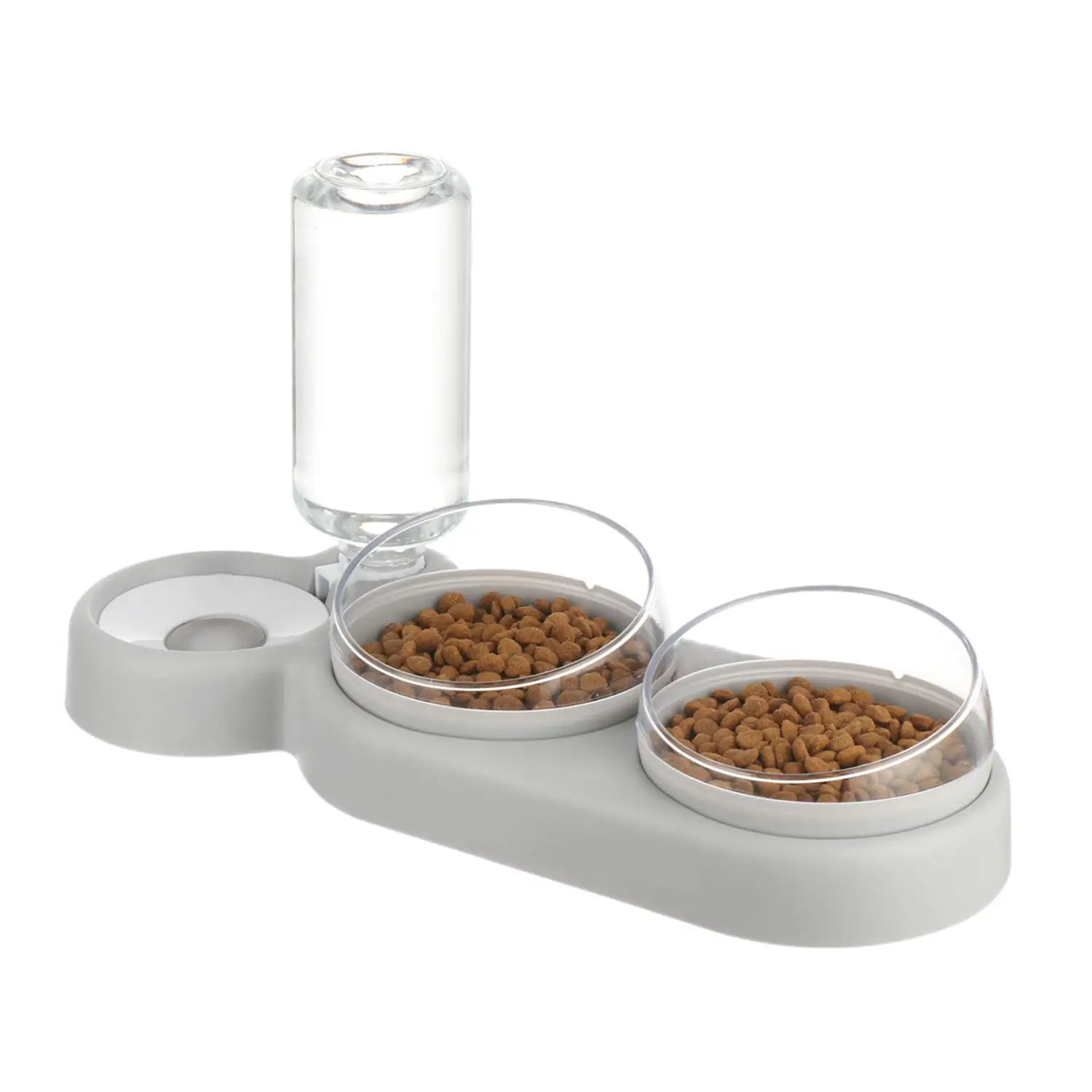 

Dog Cat Bowls Automatic Pet Feeder With Double Food Bowl With Water Bottle On Sale
